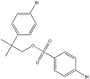 4-Bromobenzenesulfonic acid 2-methyl-2-(4-bromophenyl)propyl ester Struktur