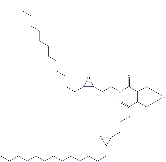 7-Oxabicyclo[4.1.0]heptane-3,4-dicarboxylic acid bis(3,4-epoxyheptadecan-1-yl) ester Struktur