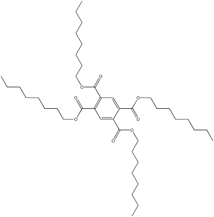 1,2,4,5-Benzenetetracarboxylic acid tetraoctyl ester Struktur