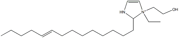 1-Ethyl-1-(2-hydroxyethyl)-2-(9-tetradecenyl)-4-imidazoline-1-ium Struktur