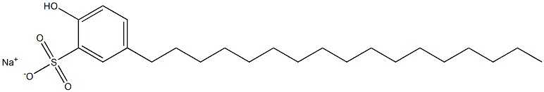 2-Hydroxy-5-heptadecylbenzenesulfonic acid sodium salt Struktur