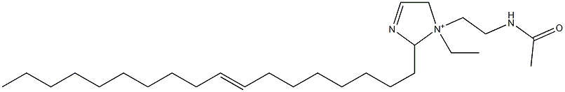 1-[2-(Acetylamino)ethyl]-1-ethyl-2-(8-octadecenyl)-3-imidazoline-1-ium Struktur