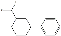 3-Phenyl-1-(difluoromethyl)cyclohexane Struktur