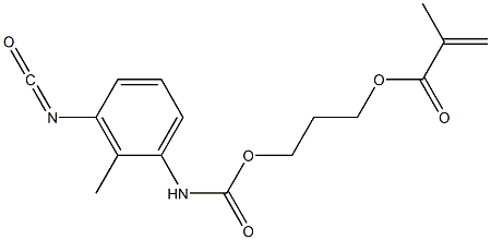 Methacrylic acid 3-[(3-isocyanato-2-methylphenyl)carbamoyloxy]propyl ester Struktur