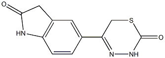 5-[(3,6-Dihydro-2-oxo-2H-1,3,4-thiadiazin)-5-yl]-1H-indol-2(3H)-one Struktur