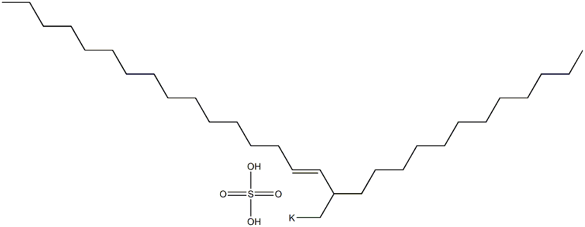 Sulfuric acid 2-dodecyl-3-octadecenyl=potassium ester salt Struktur