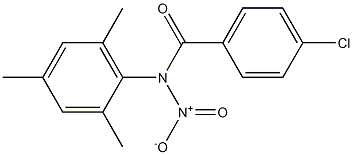 N-Nitro-N-(2,4,6-trimethylphenyl)-4-chlorobenzamide Struktur