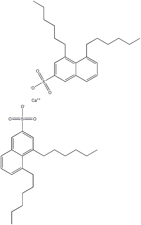 Bis(4,5-dihexyl-2-naphthalenesulfonic acid)calcium salt Struktur