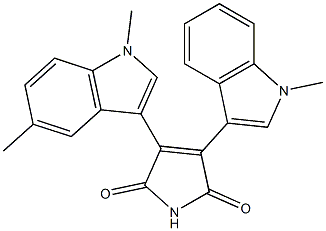 3-(1,5-Dimethyl-1H-indol-3-yl)-4-(1-methyl-1H-indol-3-yl)-1H-pyrrole-2,5-dione Struktur