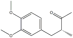 [R,(-)]-4-(3,4-Dimethoxyphenyl)-3-methyl-2-butanone Struktur