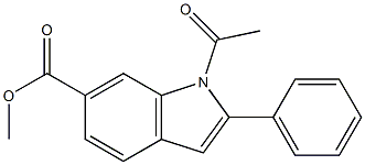 1-Acetyl-2-phenyl-1H-indole-6-carboxylic acid methyl ester Struktur