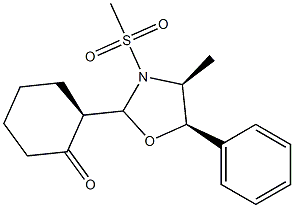 (2S)-2-[(2S,4S,5R)-4-Methyl-5-phenyl-3-(methylsulfonyl)oxazolidin-2-yl]-1-cyclohexanone Struktur