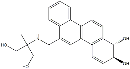 2-[[[(1S,2S)-1,2-Dihydroxy-1,2-dihydrochrysen]-6-ylmethyl]amino]-2-methyl-1,3-propanediol Struktur