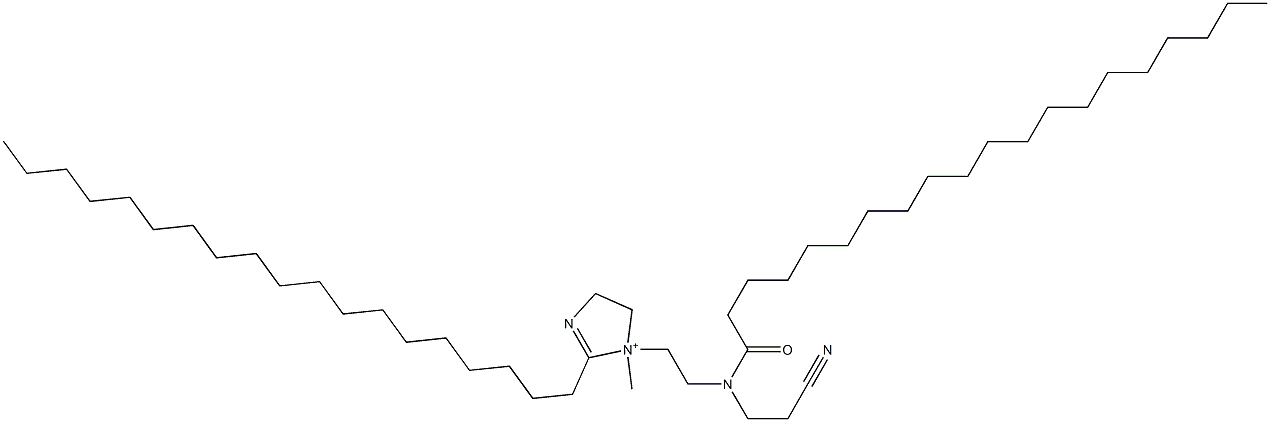 1-[2-[(2-Cyanoethyl)(1-oxoicosyl)amino]ethyl]-4,5-dihydro-1-methyl-2-nonadecyl-1H-imidazol-1-ium Struktur