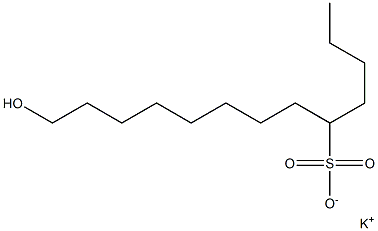 13-Hydroxytridecane-5-sulfonic acid potassium salt Struktur