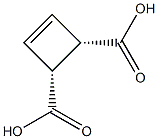 (3S,4R)-Cyclobuta-1-ene-3,4-dicarboxylic acid Struktur