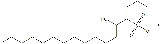 5-Hydroxyheptadecane-4-sulfonic acid potassium salt Struktur