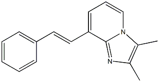 2,3-Dimethyl-8-[(E)-2-phenylethenyl]imidazo[1,2-a]pyridine Struktur