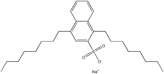 1,4-Dioctyl-2-naphthalenesulfonic acid sodium salt Struktur