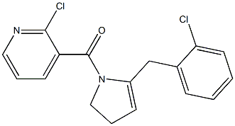 2-Chloro-3-[(4,5-dihydro-2-(2-chlorobenzyl)-1H-pyrrol)-1-ylcarbonyl]pyridine Struktur