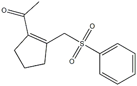 1-Acetyl-2-(phenylsulfonylmethyl)cyclopentene Struktur