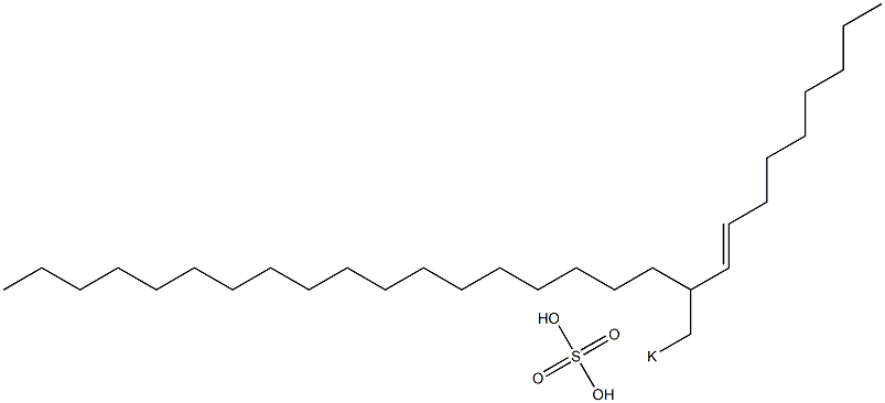 Sulfuric acid 2-(1-nonenyl)icosyl=potassium ester salt Struktur