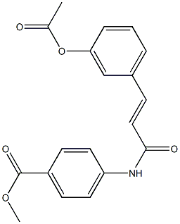 4-[[3-(3-Acetoxyphenyl)-1-oxo-2-propenyl]amino]benzoic acid methyl ester Struktur