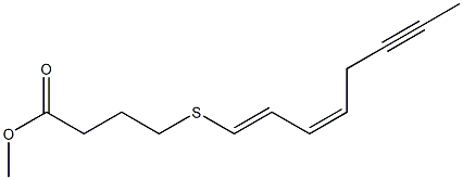 4-[[(1E,3Z)-1,3-Octadien-6-ynyl]thio]butyric acid methyl ester Struktur