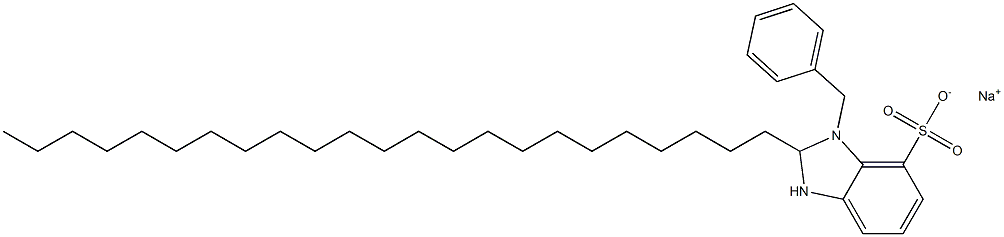 1-Benzyl-2,3-dihydro-2-tricosyl-1H-benzimidazole-7-sulfonic acid sodium salt Struktur