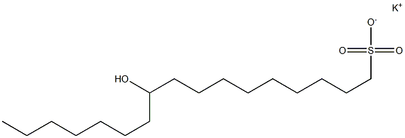 10-Hydroxyheptadecane-1-sulfonic acid potassium salt Struktur