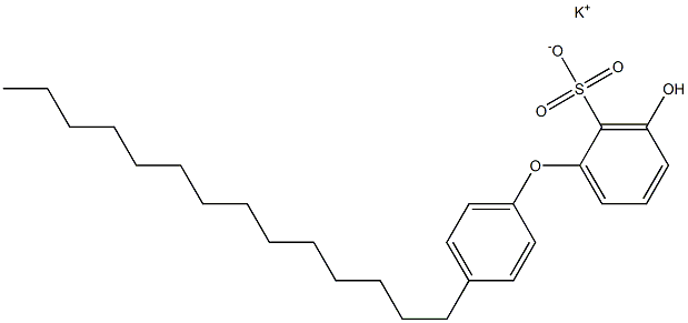 3-Hydroxy-4'-tetradecyl[oxybisbenzene]-2-sulfonic acid potassium salt Struktur