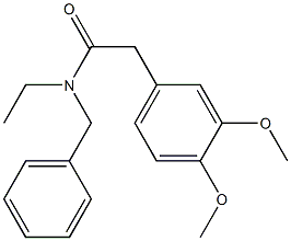 N-Ethyl-N-(benzyl)-2-(3,4-dimethoxyphenyl)acetamide Struktur