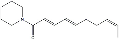 (2E,4E,8Z)-1-Piperidino-2,4,8-decatrien-1-one Struktur