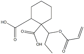 1,2-Cyclohexanedicarboxylic acid hydrogen 1-[1-(acryloyloxy)propyl] ester Struktur