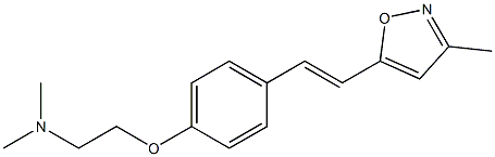 3-Methyl-5-[2-[4-(2-dimethylaminoethoxy)phenyl]ethenyl]isoxazole Struktur