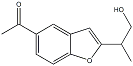 1-[2-(1-Methyl-2-hydroxyethyl)benzofuran-5-yl]ethanone Struktur