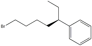 [R,(-)]-1-Bromo-5-phenylheptane Struktur