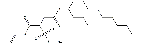 2-(Sodiosulfo)succinic acid 4-tetradecyl 1-(1-propenyl) ester Struktur