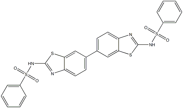 2,2'-Bis(phenylsulfonylamino)-6,6'-bibenzothiazole Struktur