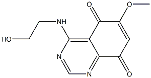 4-(2-Hydroxyethylamino)-6-methoxyquinazoline-5,8-dione Struktur