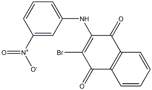 2-Bromo-3-(3-nitrophenyl)amino-1,4-naphthoquinone Struktur