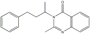 2-Methyl-3-(1-methyl-3-phenylpropyl)quinazolin-4(3H)-one Struktur