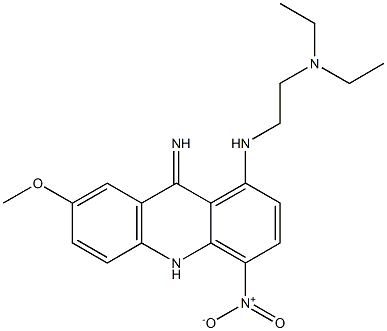 9,10-Dihydro-9-imino-7-methoxy-4-nitro-N-[2-(diethylamino)ethyl]acridin-1-amine Struktur