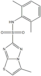 6-Methyl-N-(2,6-dimethylphenyl)thiazolo[3,2-b][1,2,4]triazole-2-sulfonamide Struktur