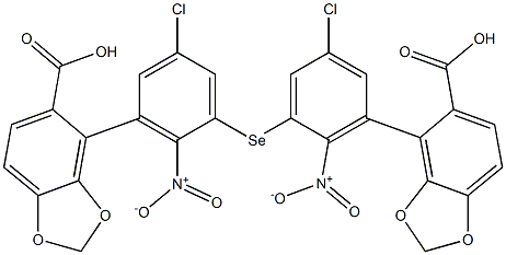 2-Carboxy-5,6-methylenedioxyphenyl(2-nitro-5-chlorophenyl) selenide Structure