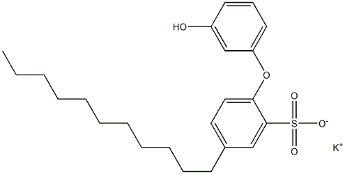 3'-Hydroxy-4-undecyl[oxybisbenzene]-2-sulfonic acid potassium salt Struktur