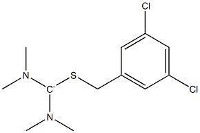 Bis(dimethylamino)[(3,5-dichlorophenylmethyl)thio]methylium Struktur