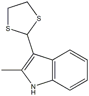 2-Methyl-3-(1,3-dithiolan-2-yl)-1H-indole Struktur