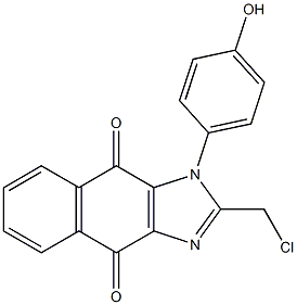 2-(Chloromethyl)-1-(4-hydroxyphenyl)-1H-naphth[2,3-d]imidazole-4,9-dione Struktur