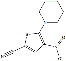 2-Piperidino-3-nitrothiophene-5-carbonitrile Struktur